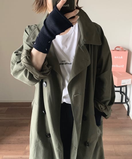 trench coat moss green (regular / long length)