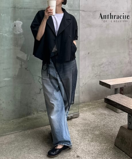cotton linen half sleeve jacket