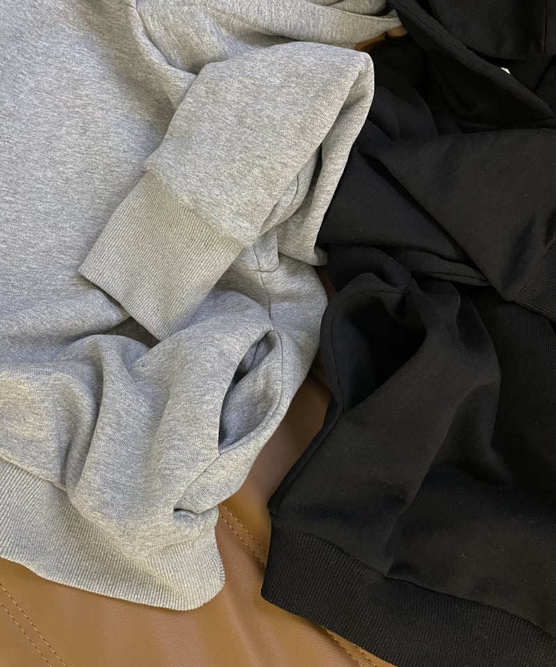 compact hoodie (black/gray) | ok.soon