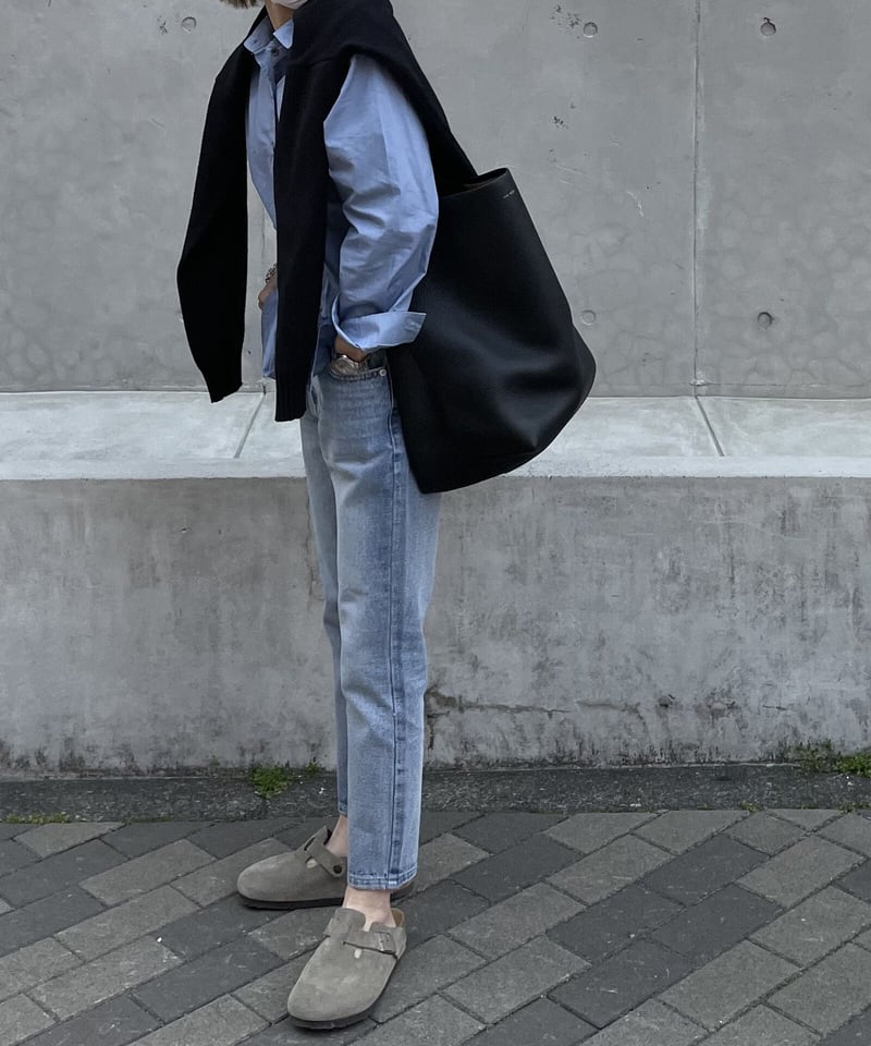 cotton slim pants denim | ok.soon