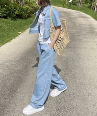 cropped denim set-up