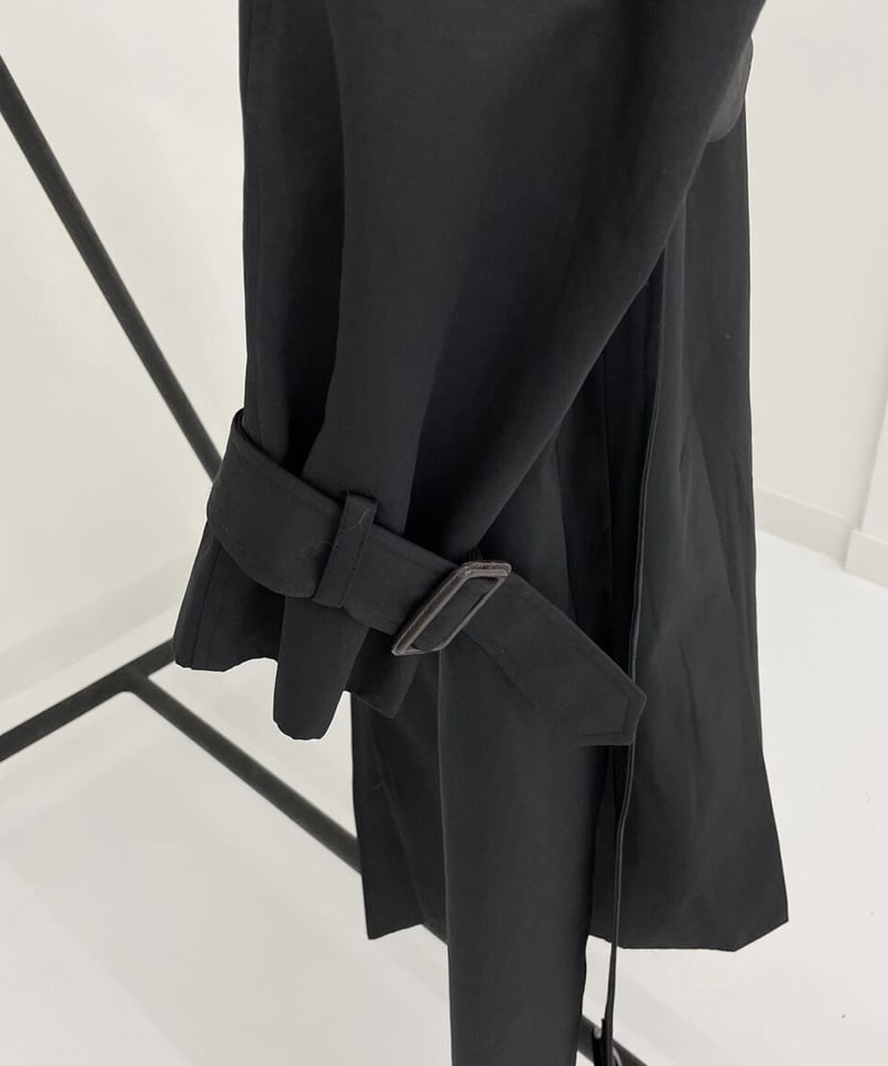 oksoon. ［long length］cotton trench coat long length］cotton trench coat (beige/black) |