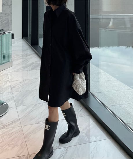 over long shirt (black)