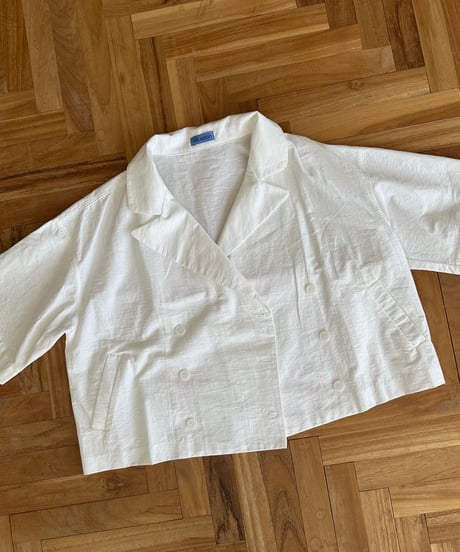 cotton linen half sleeve jacket