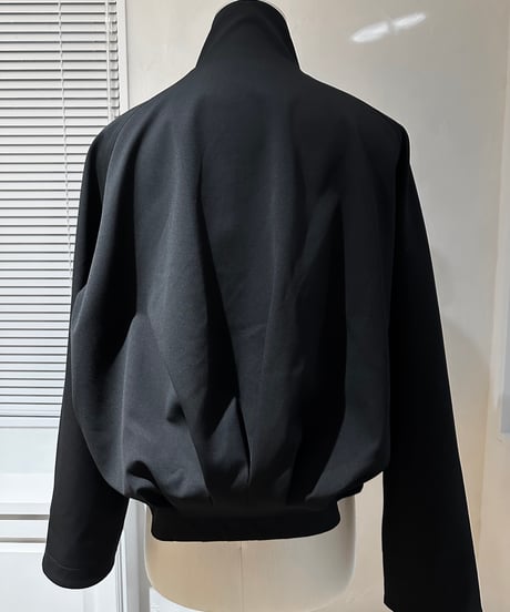 stand collar zip up blouson