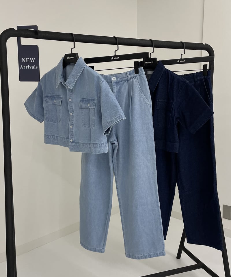 cropped denim set-up | ok.soon
