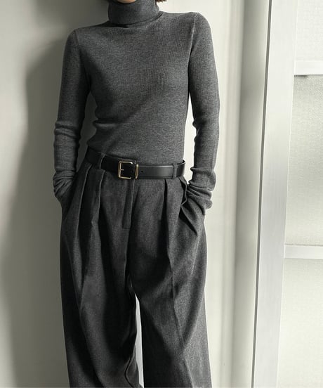 flannel wide slacks