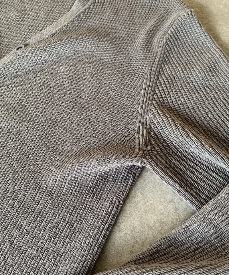 Vネックリブカーディガン | ok.soon