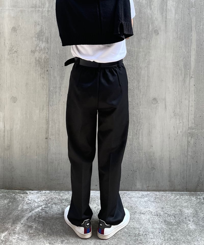 long length］wool blend straight slacks | ok.soon 