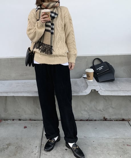 コーデュロイテーパードパンツ