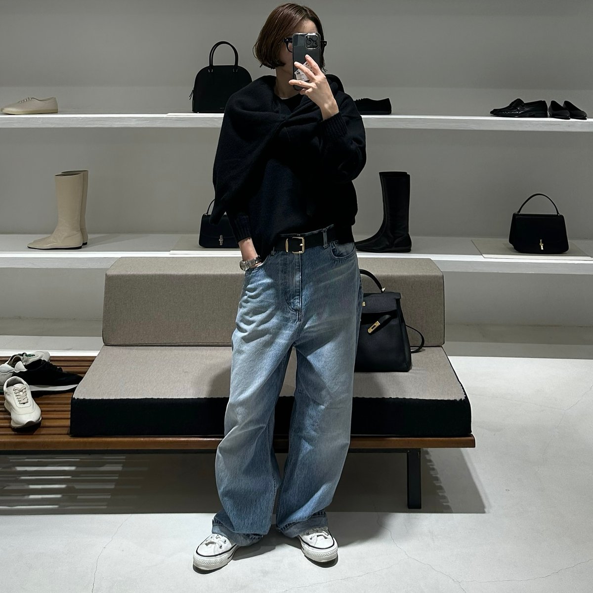 OK.SOON ストレートデニム 3号 綿100%