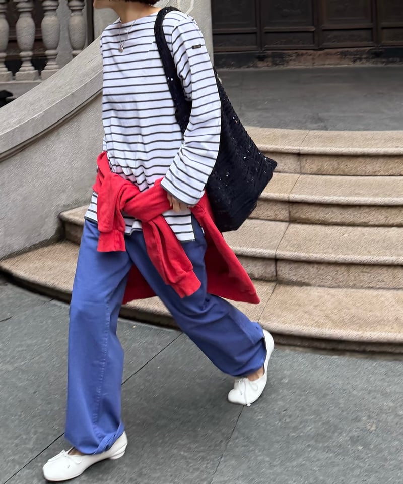 vintage blue cotton pants | ok.soon