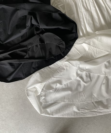 コットンギャザースカートwhite,black