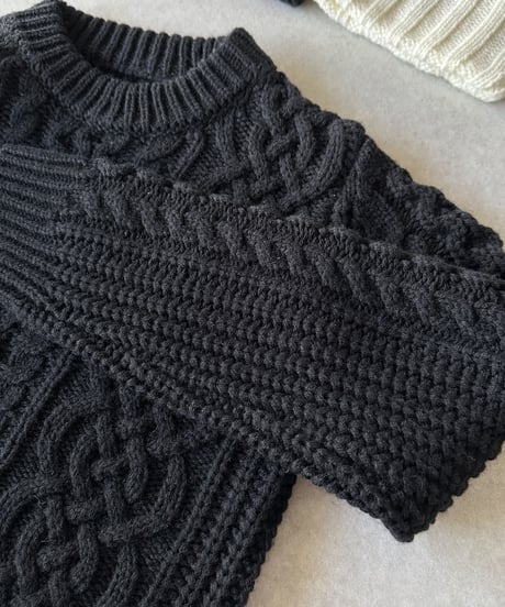 cable knit black