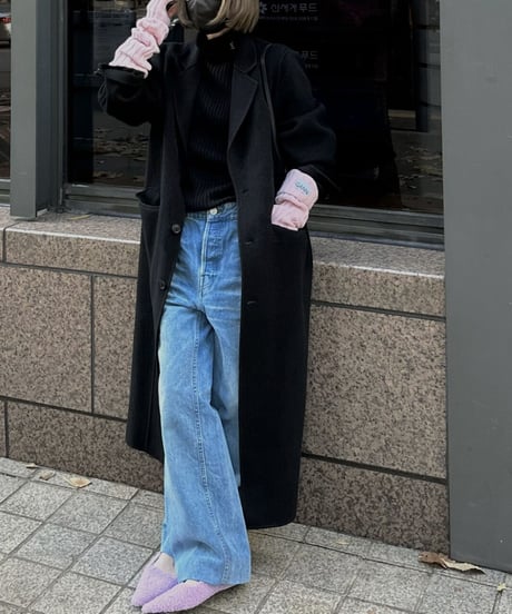 gentleman wool coat(black)