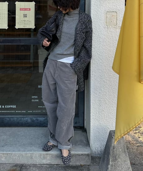 wool tweed half coat
