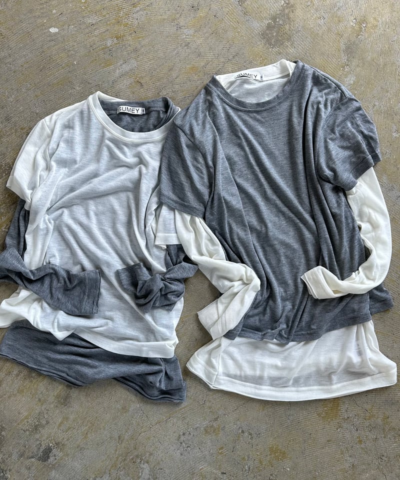 は*ち様 【新品未使用】oksoon layered pairs t shirt layered pairs t shirt | ok.soon