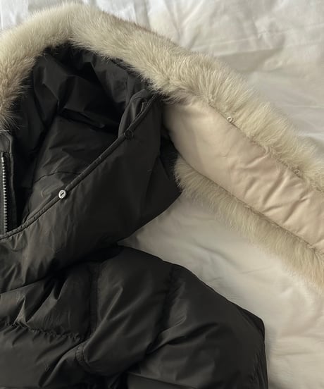 hooded down jacket(black)