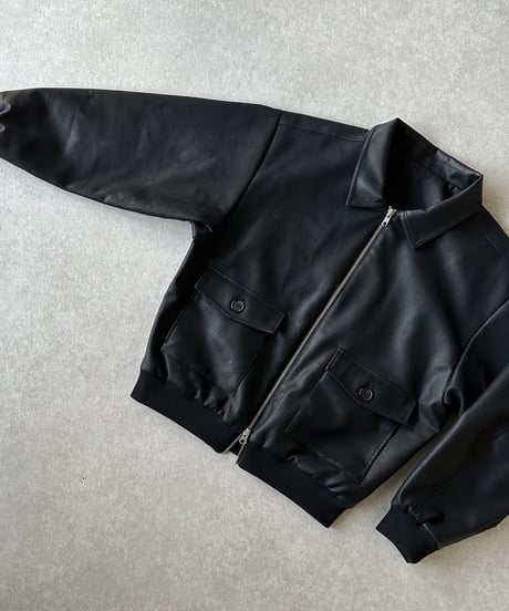 fake leather blouson