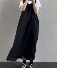 リネンロングワンピースwhite,black