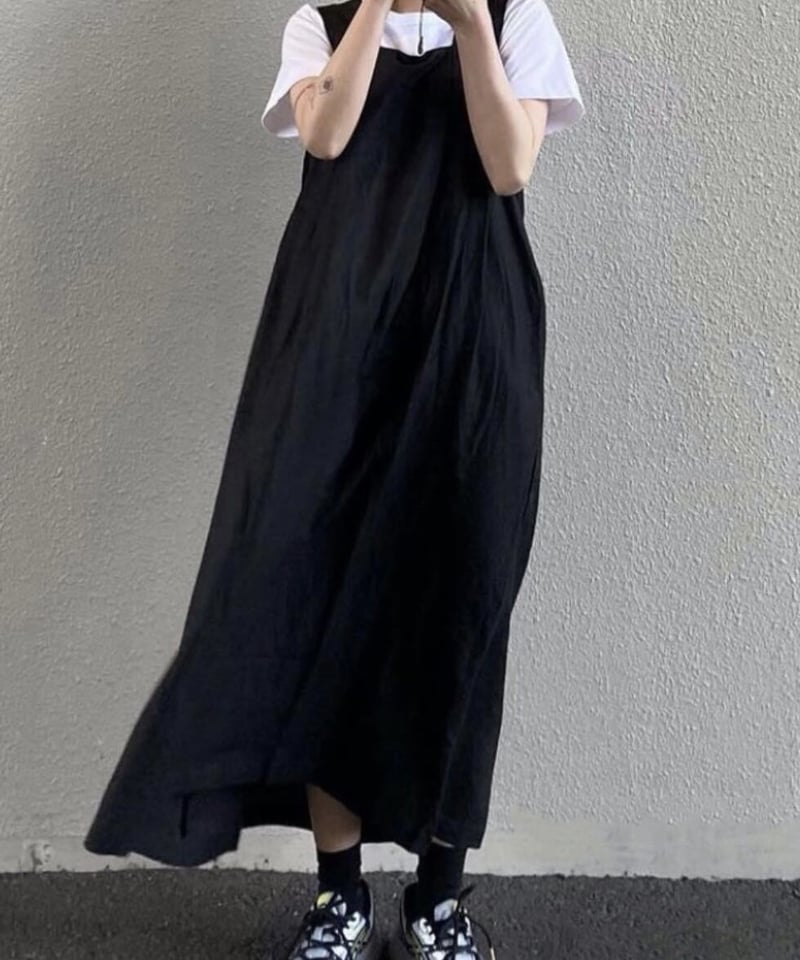 リネンロングワンピースwhite,black | ok.soon リネンロングワンピースwhite,black | ok.soon