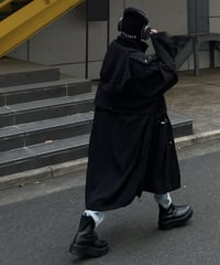 cotton hood coat (black)