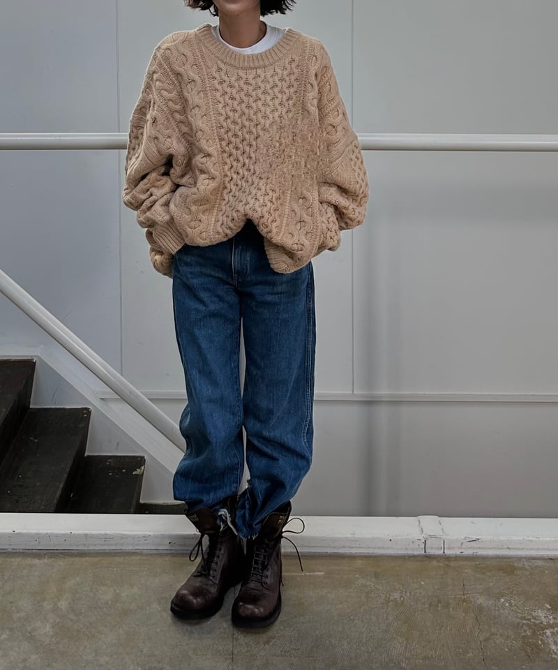 over size cable knit | ok.soon over size cable knit | ok.soon