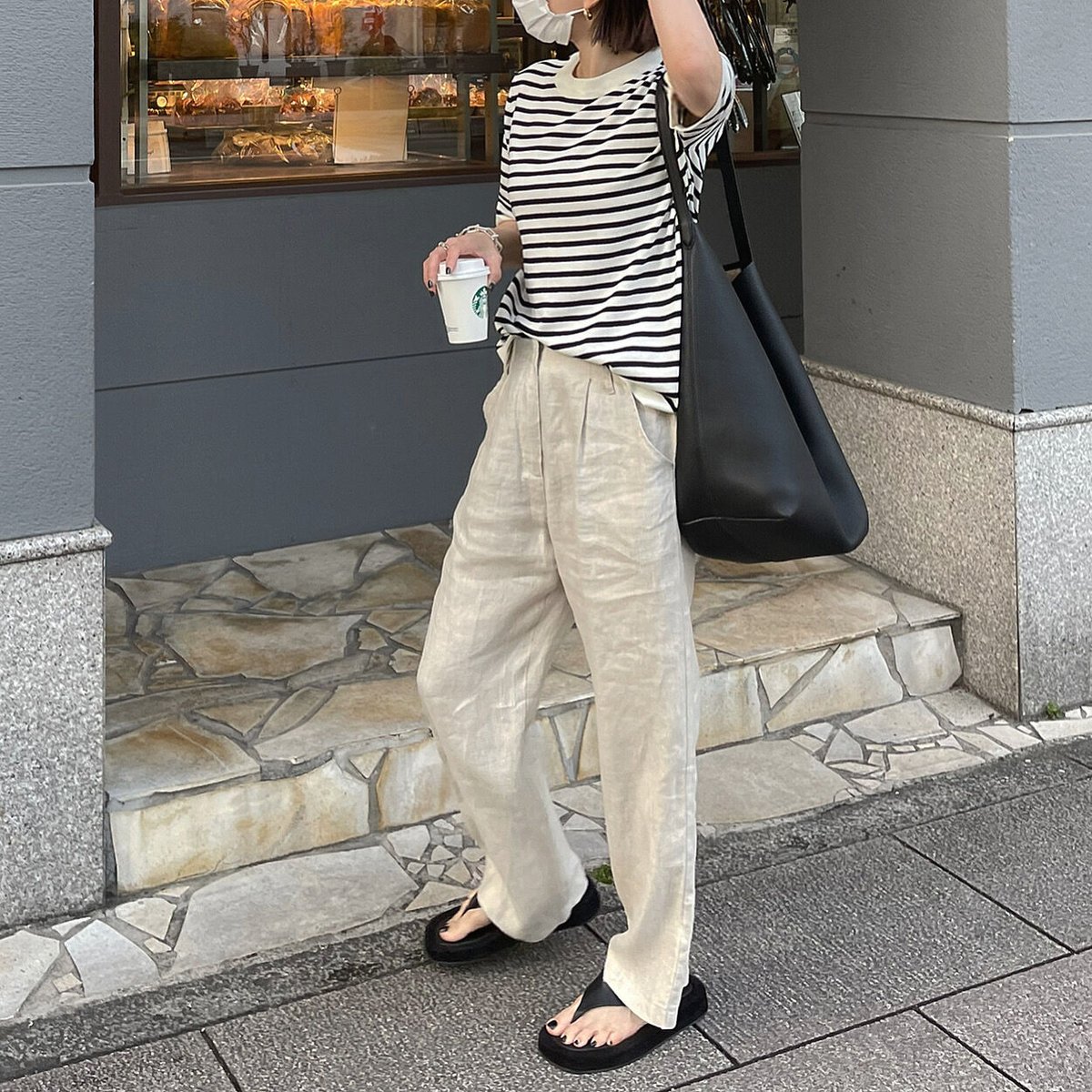 linen herringbone pants ecru | ok.soon linen herringbone pants ecru | ok.soon