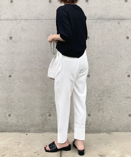 サイドスリットスラックスwhite