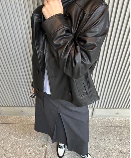 box pleats skirt gray