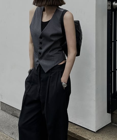 tailored vest & london stripe bowtie