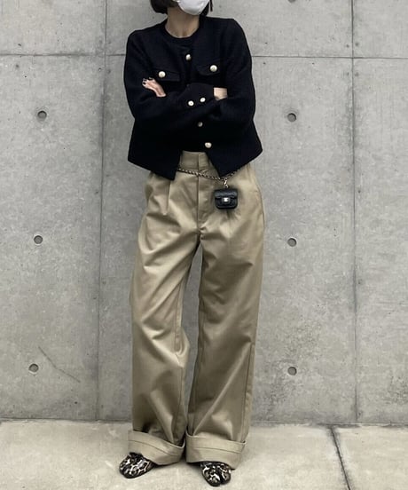 ok.soon×dickies wide chino pants