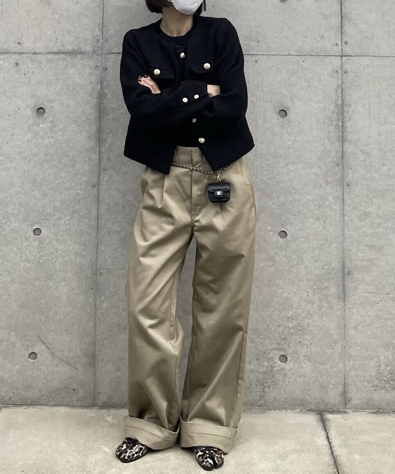 ok.soon×dickies wide chino pants | ok.soon