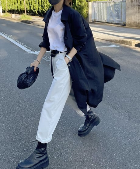 light soutien collar coat (black/beige)