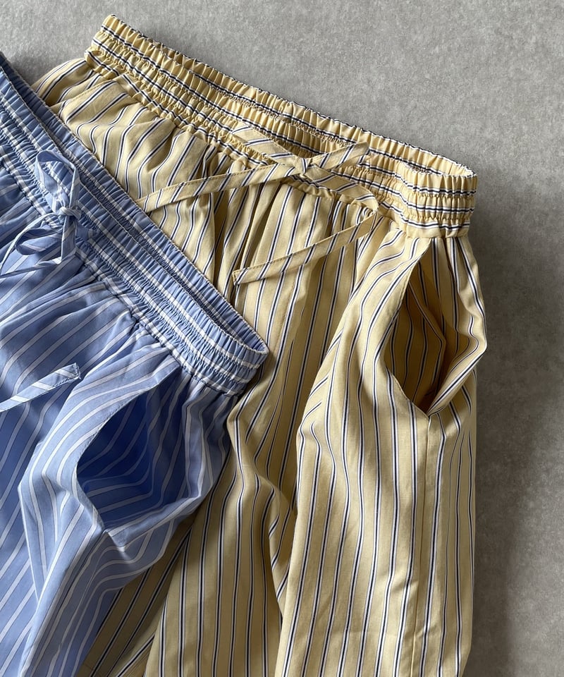 mulch stripe half pants (yellow/blue) | ok.soon