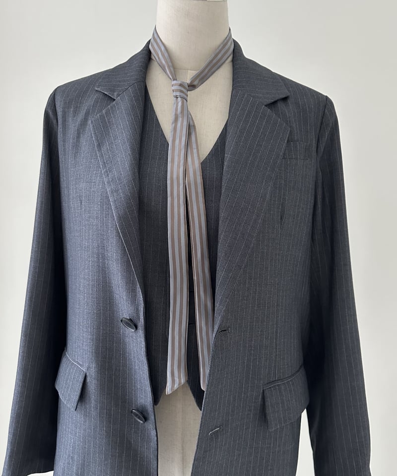 pinstripe tailored jacket | ok.soon 