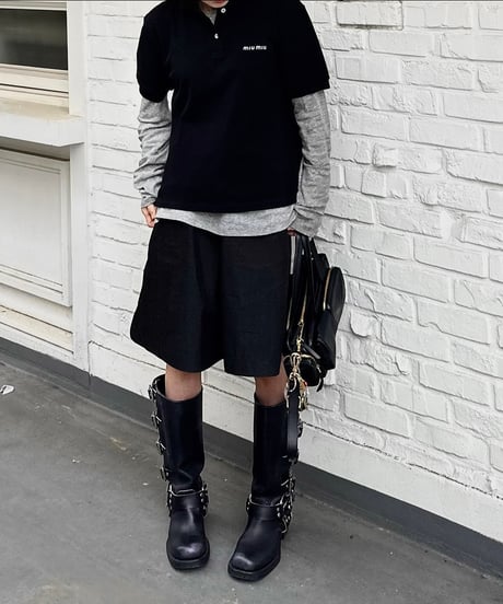 cotton midi wide leg pants