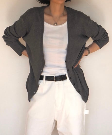 relax series linen blend cardigan & sleeveless knit