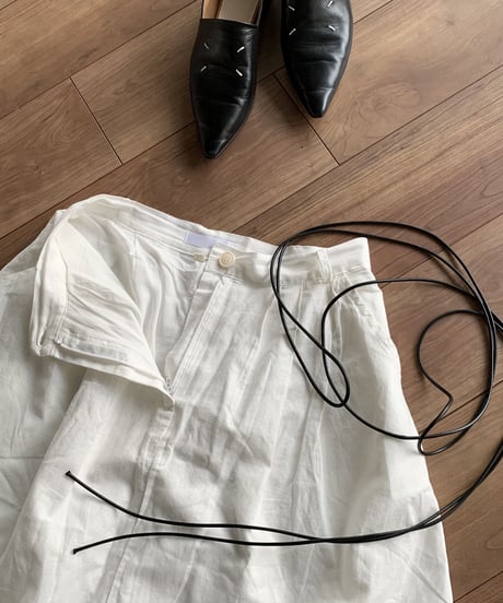 linen croped pants white