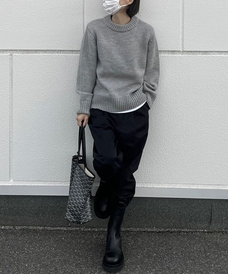 ok.soon×dickies 2tuck tapered chino pants (black)