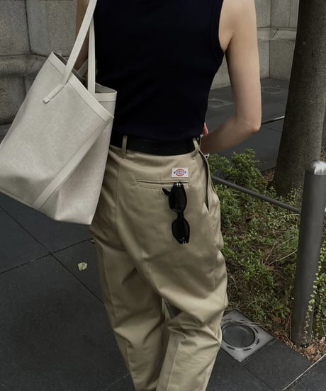 ok.soon×dickies  2tuck tapered chino pants