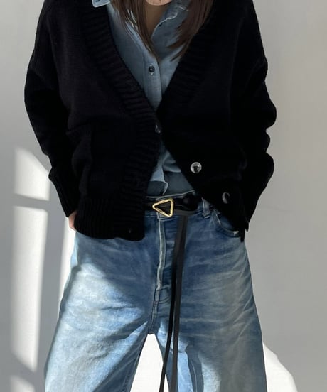 knit cardigan(gray/black)