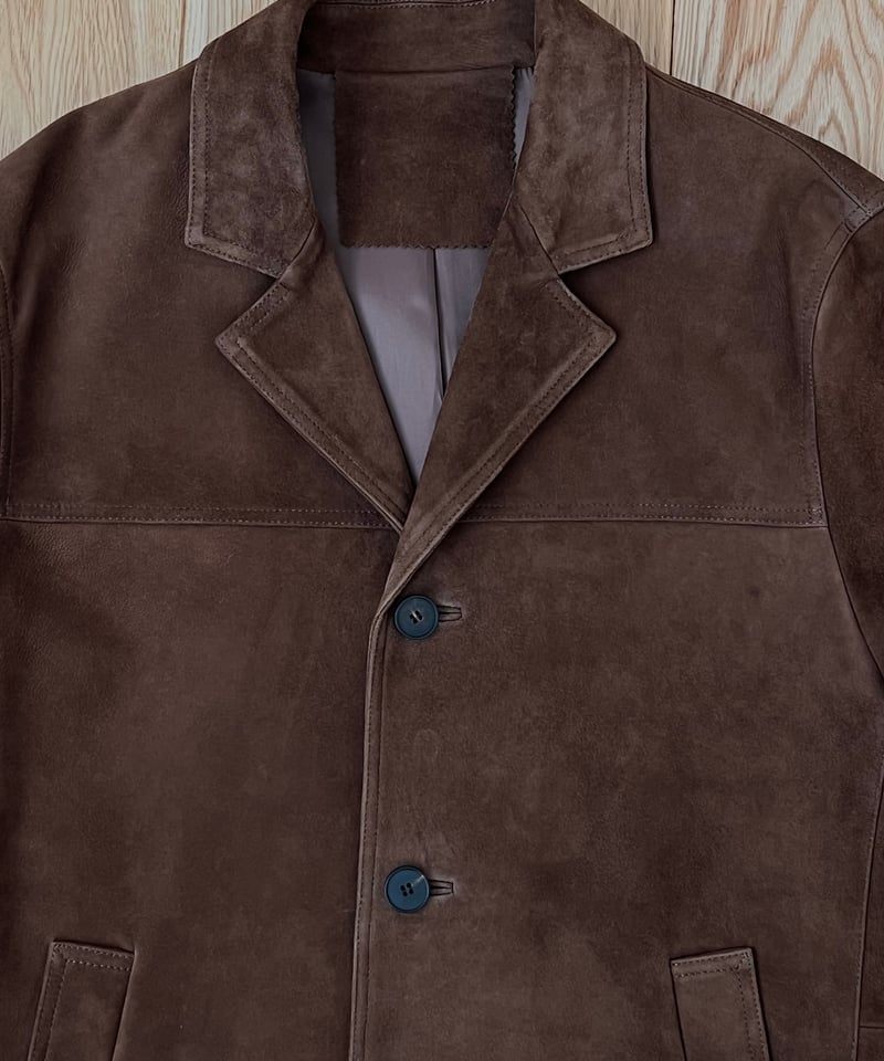 classic suede jacket brown | ok.soon