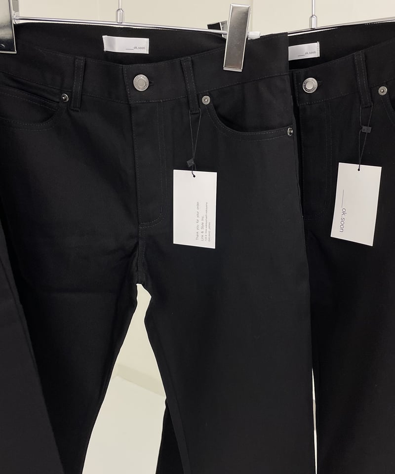 cotton slim pants (black) | ok.soon cotton slim pants (black) | ok.soon