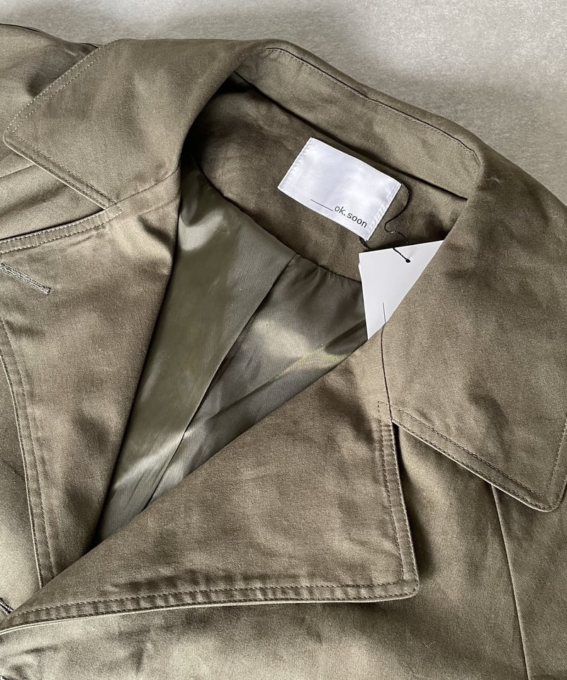 trench coat moss green (regular / long length) trench coat moss green (regular / long length)