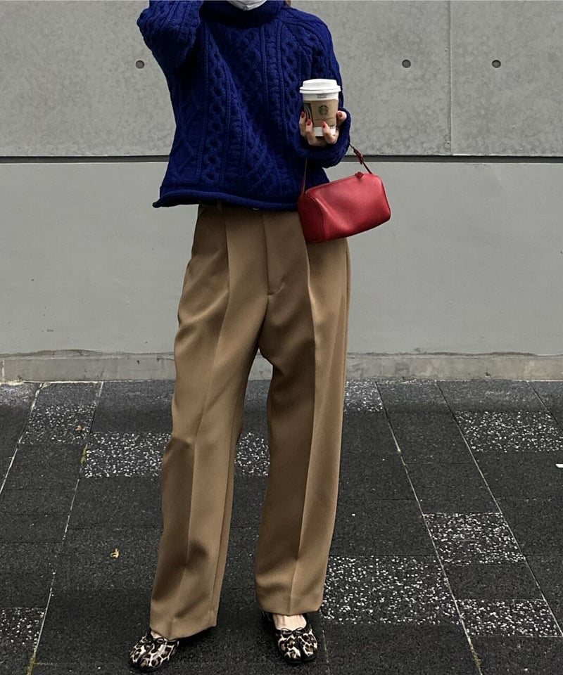 tailored slacks(black/camel) | ok.soon