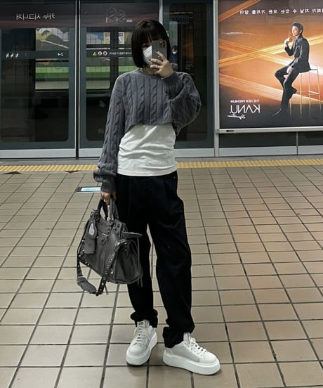 ok.soon×dickies 2tuck tapered chino pants (black)