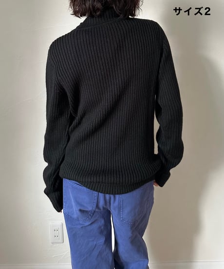 turtle neck rib knit