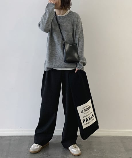 over size crew neck knit