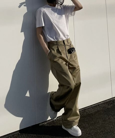 ok.soon×dickies wide chino pants